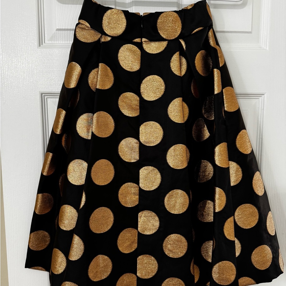 Moulinette Soeurs Black and Gold A-Line Skirt
